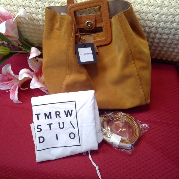 TMRW Studio Antonio Suede/Leather Bag - Picture 1 of 8